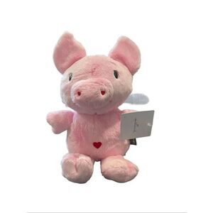 New Hallmark Pink Cupig Valentine 2024 Plush Flying Cupid Pig Stuffed Animal 9"